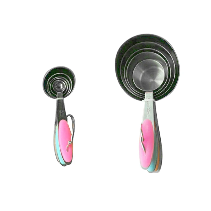 Высококачественные 10 шт мерные чашки и ложки из нержавеющей стали с мягкой