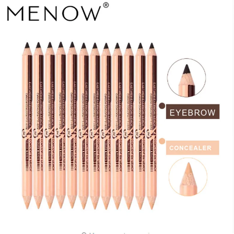Menow 12PCS Concealer&ampeyebrow Pencil 2 in 1 Makeup Two-head Professional Concealers Face Powder maquiagem dropshipping | Красота и