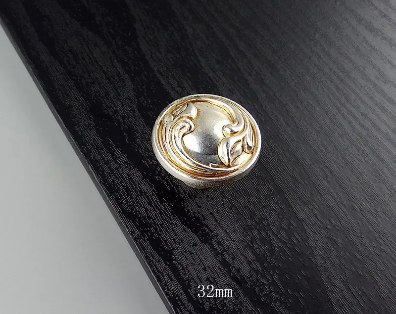 Античная Серебряная Мебель аппаратные ручки Кухонные шкафы раздвижные двери шкафчик шкаф буфет нажимно-отжимная ручка