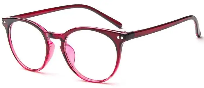 gradient red Модные женские очки, оправа для мужчин, Hawsbill, оправа для очков, винтажные круглые прозрачные линзы, очки, оптическая оправа для очков - Цвет оправы: gradient red