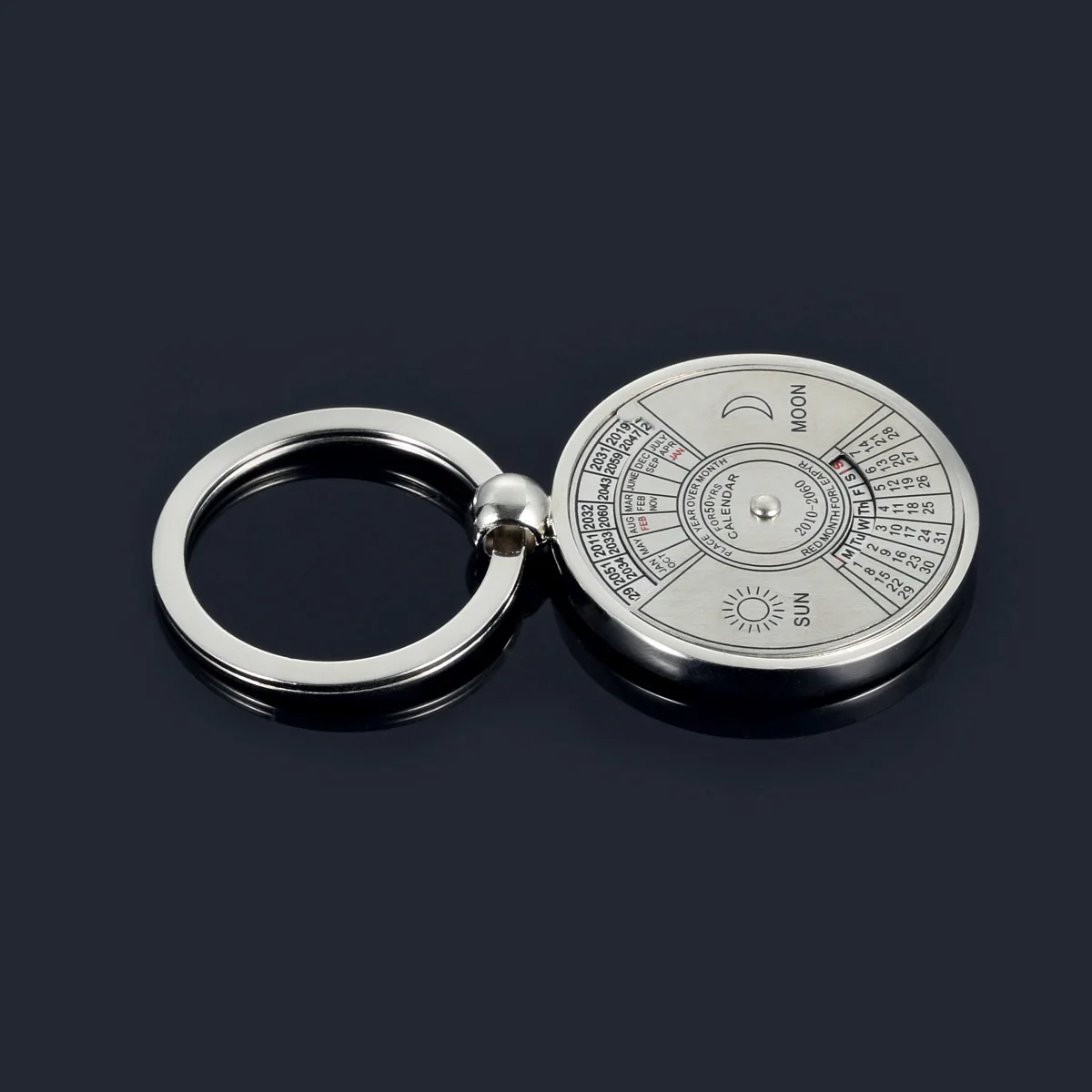 Женский креативный брелок с 3d изображением Солнца и Луны 2010 по 2060 год кольцо для
