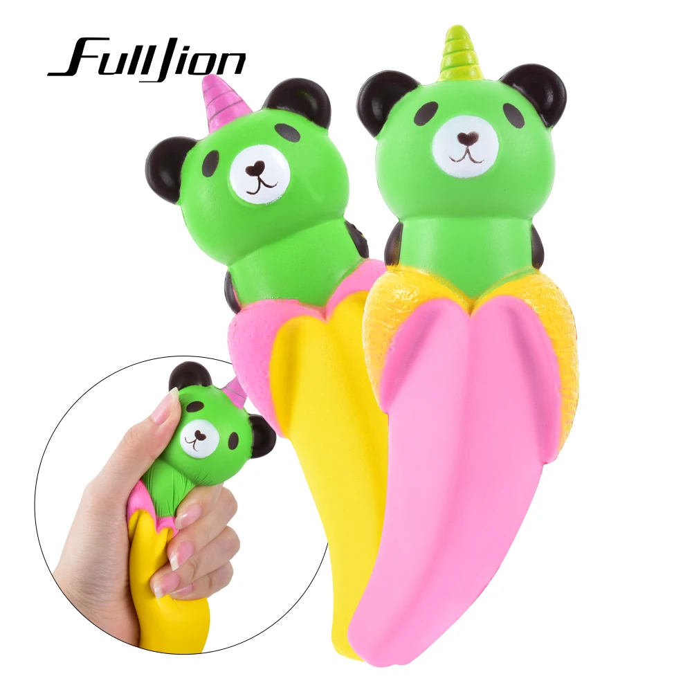 Fulljion Squishy медленный рост банан медведь Забавный Squishe Новинка кляп игрушки стресс