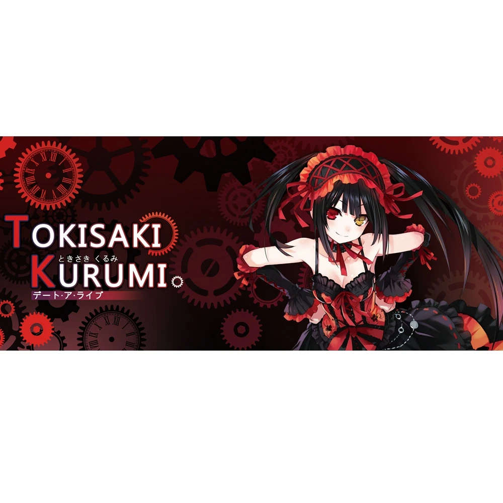 Резиновый коврик для мыши косплея из аниме JK DATE A LIVE Tokisaki Kurumi большой 40*90 см в