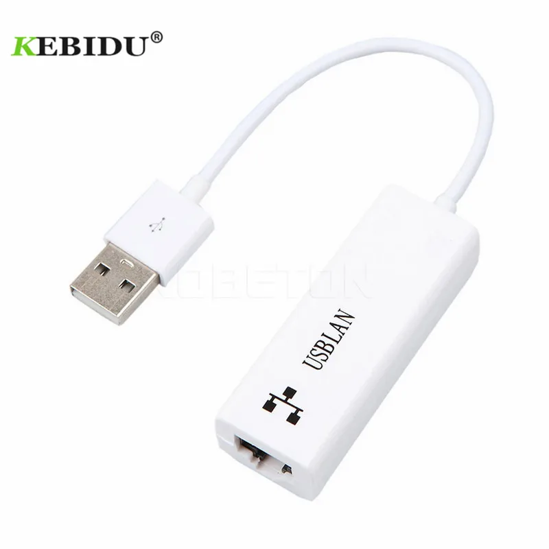 Сетевой Ethernet Кабель Kebidu с USB 2 0 на RJ45 карта адаптера 8152B для Mac OS Android ПК ноутбука