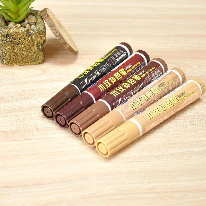 5 COLOR SIPA Floor Grain Repair pen Fine Point Suitable for Wood Furniture floor Scratches and Stains | Канцтовары для офиса и