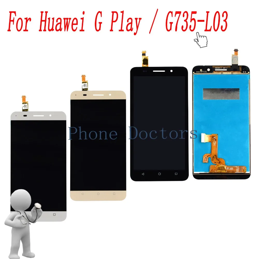5 ''Полный ЖК дисплей + сенсорный экран дигитайзер в сборе для huawei G Play G735 L03 L23