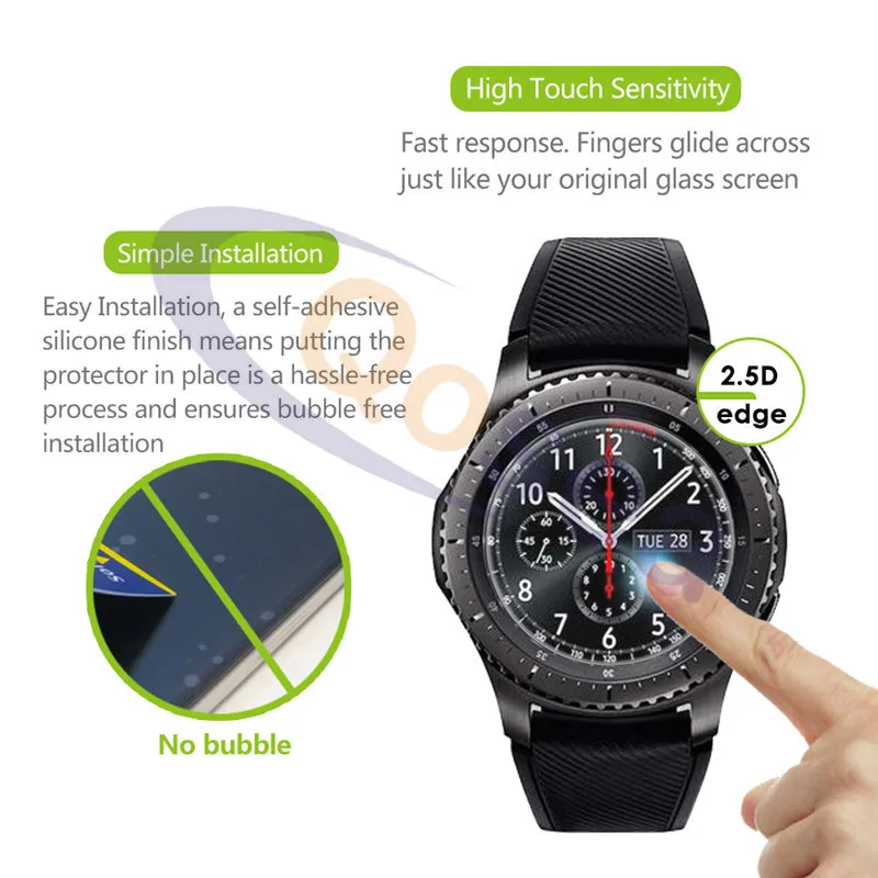 Закаленное стекло Qosea для Samsung Gear S3 Взрывозащищенная защитная пленка Frontier 2 шт. |