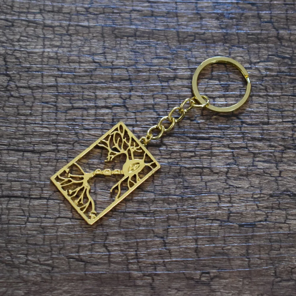 Прямая поставка цепочка для ключей с нейроном в прямоугольном мультиполярном