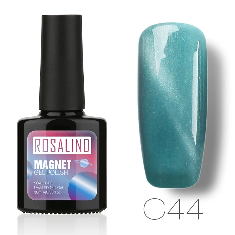 C44 ROSALIND гель 1S P+ черная бутылка 10 мл кошачий глаз магнит C31-60 гель лак для ногтей УФ светодиодный Полупостоянный гель лак - Цвет: C44