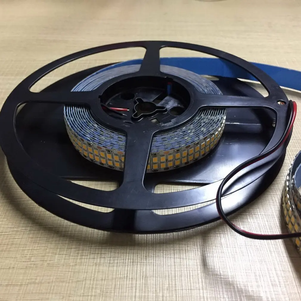 5 метров супер яркий 480 Led/M 2400 Led/5 м 2835 теплый белый/холодный белый 12 V двухрядная