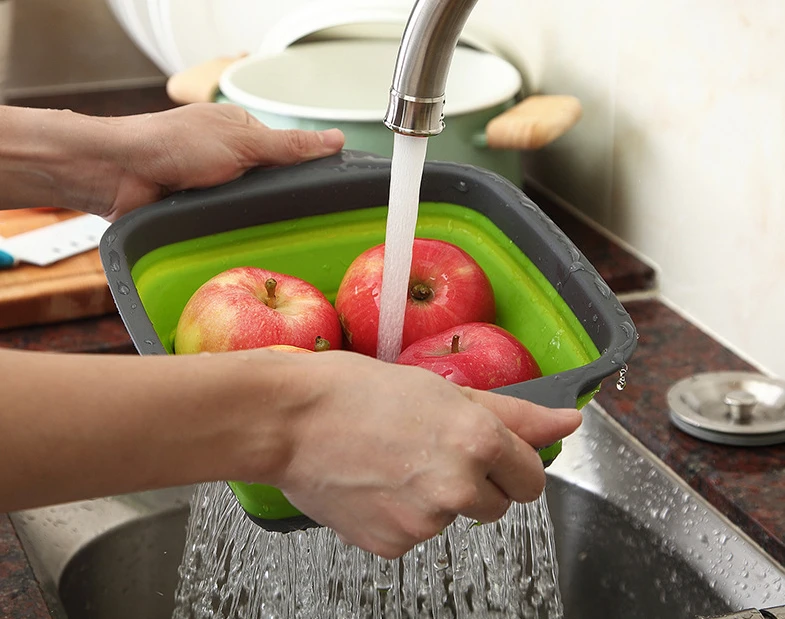 Выдвижной Складной фруктовый синий 2 шт набор квадратная битумная корзина