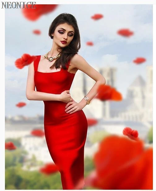 Новинка 2017 года Бандажное платье эластичное обтягивающее для ночного клуба