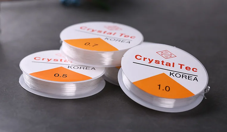 Сильный с украшением в виде кристаллов эластичной резинкой Бисер шнур резьба DIY