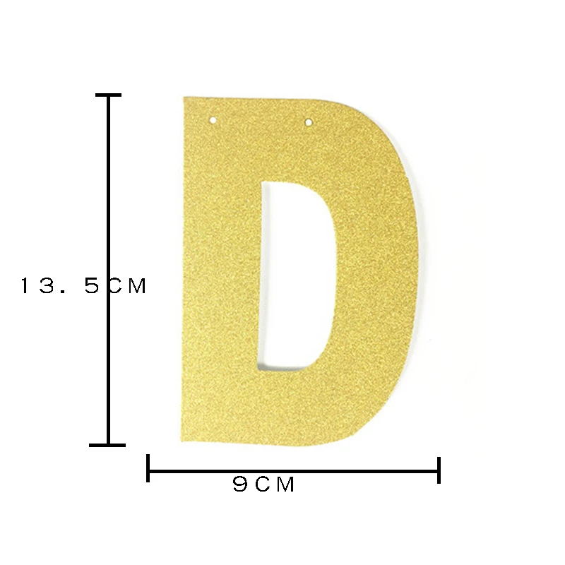 Эй Забавный 1 комплект блестящие золотые бумажные буквы I LOVE YOU GOVIND баннеры на День