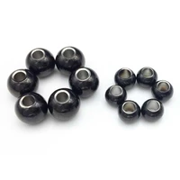 50pcslot european hole beads jewelry handmade diy ball beads stainless steel spacer beads round 8mm6mm