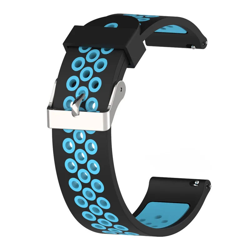 20 мм/22 мм замена силиконовый браслет для наручных часов Apple Watch 1/2/3/4 смарт ремешок для huawei часы 2/samsung/LG g/Ticwatch-1 шт