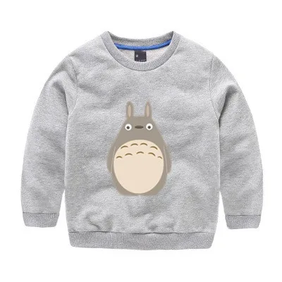 Серый От 2 до 12 лет Totoro/Детский свитер Милая осенняя одежда для малышей Топы для мальчиков и девочек, свитер 06 - Цвет: Серый