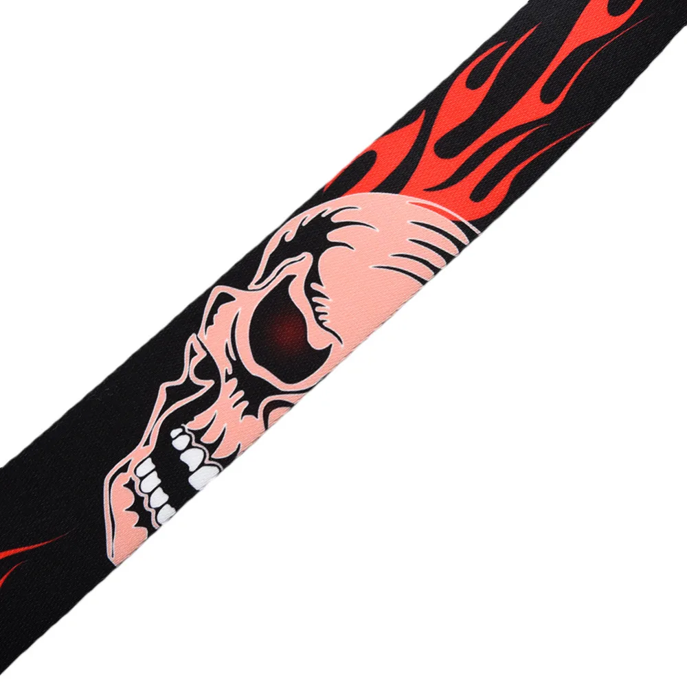 #014 ремешки с большим черепом персонализированные принтом для гитары тотемным