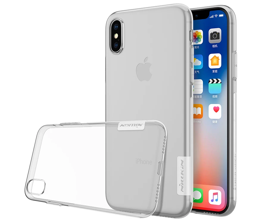 Nillkin чехол для телефона s для iPhone x чехол TPU Тонкий кристально чистый силиконовый защитный чехол для iPhone x телефон оригинальные чехлы