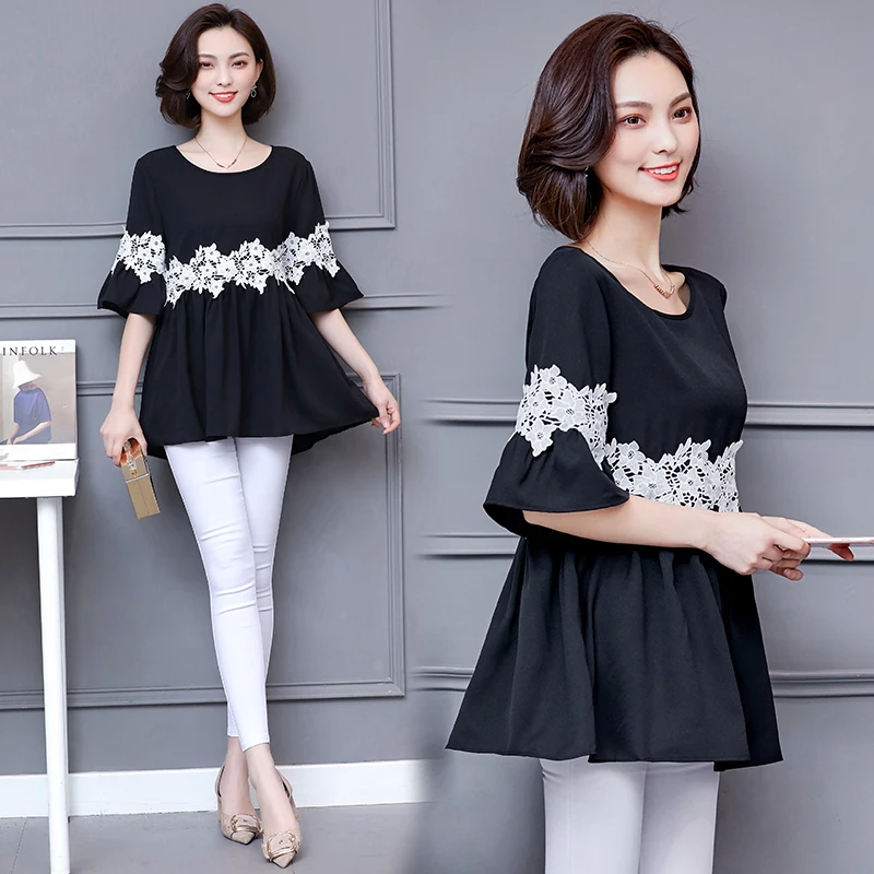 5xl Большие размеры blusas feminina 2018 корейские весенние Летние Стильные женские