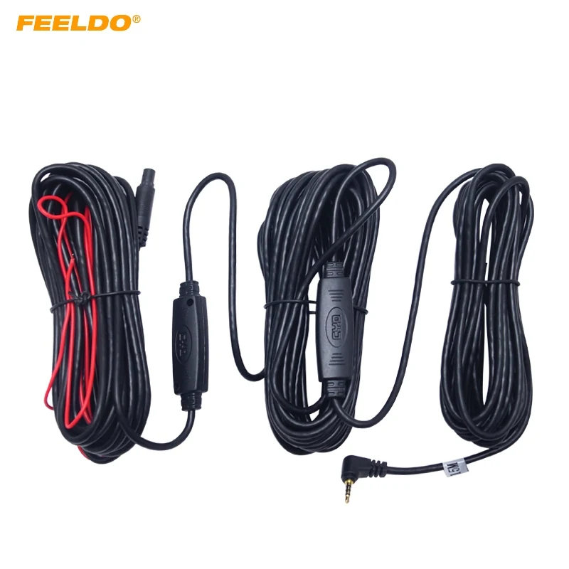 

FEELDO 2.5mm TRRS Jack Connector 15 Meters To 5Pin Video Extension Cable For Truck/Van Car DVR Camera Backup Camera #1047