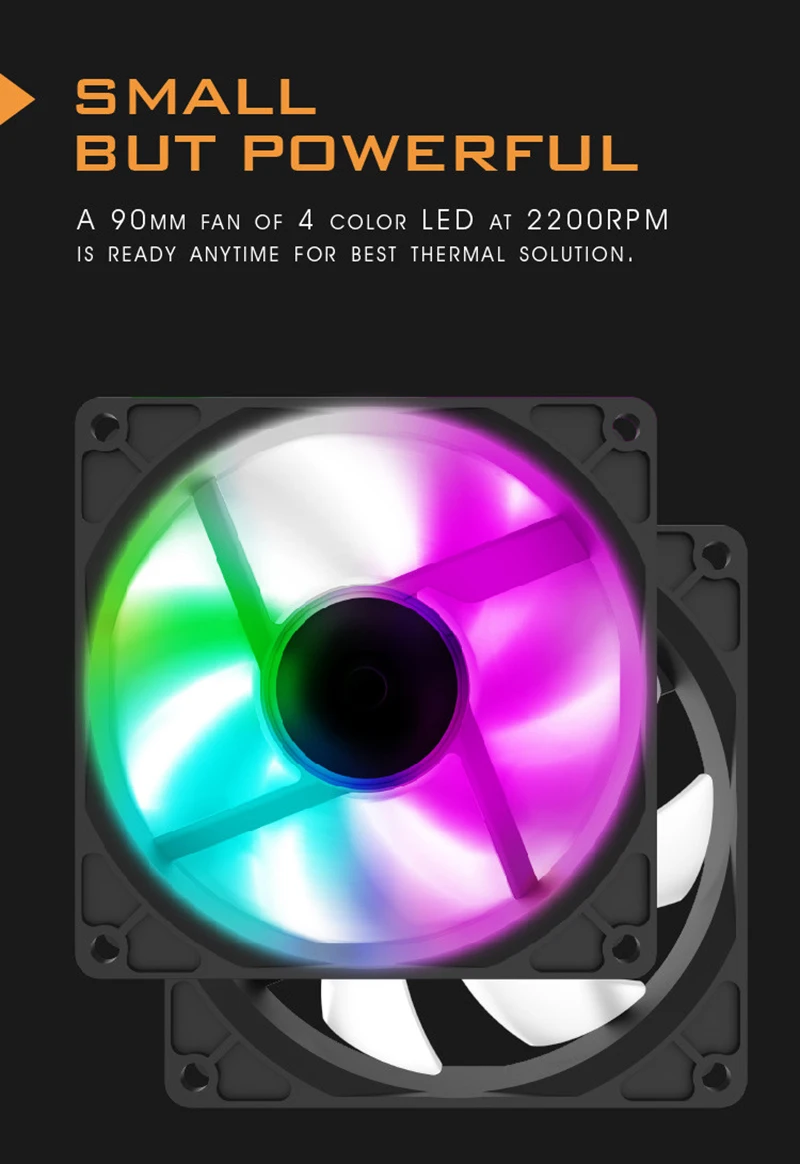 DarkFlash L6 кулер для процессора 6 тепловых трубок радиатор с 90 мм Радужный светодиодный вентилятор 3pin компьютерный процессор охлаждения для LGA/2011/775/115x/AM4