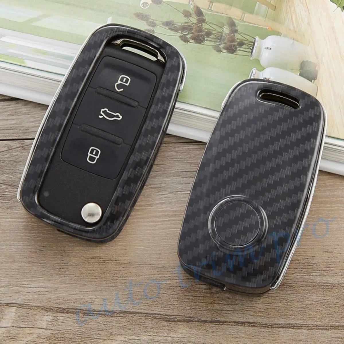 Чехол для ключей подходит VW Polo Golf 6 Tiguan Passat Beetle MK5 Touran Scirocco Jetta Eos UP! Брелок держатель