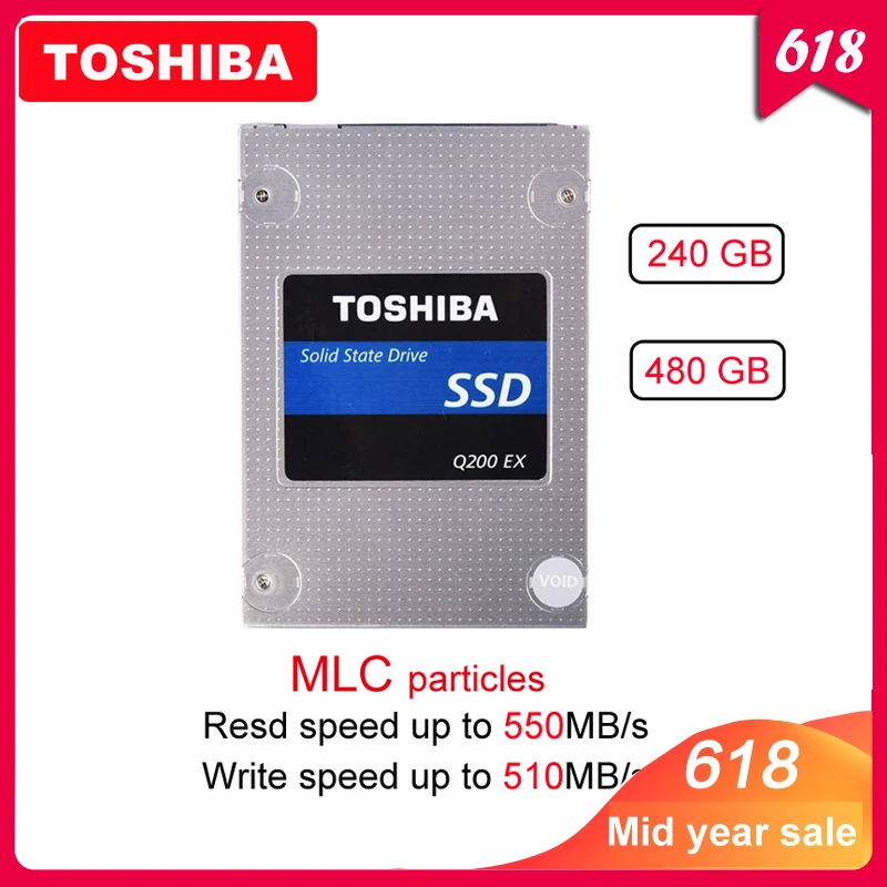Оригинальный TOSHIBA 240 ГБ Внутренний твердотельный накопитель Q200 EX 480 Гб MLC жесткий