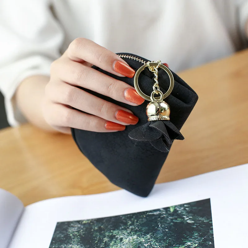 Модный корейский женский кошелек Кожаный клатч однотонная сумка с цветочным