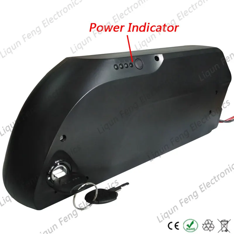 48V 13AH литий-ионный аккумулятор с USB Электрический велосипед Акула литиевая