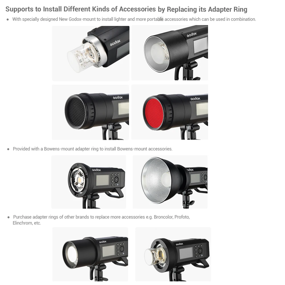 Godox WITSRO AD400Pro все в одном Вспышка Speedlite 2 4G Беспроводная система X встроенный