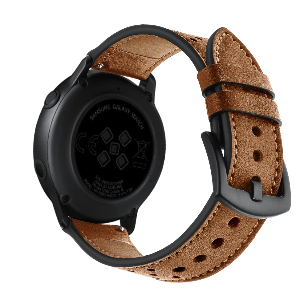 Часы galaxy active для samsung watch 42 мм gear s2 s4 band 20 Универсальный браслет из натуральной