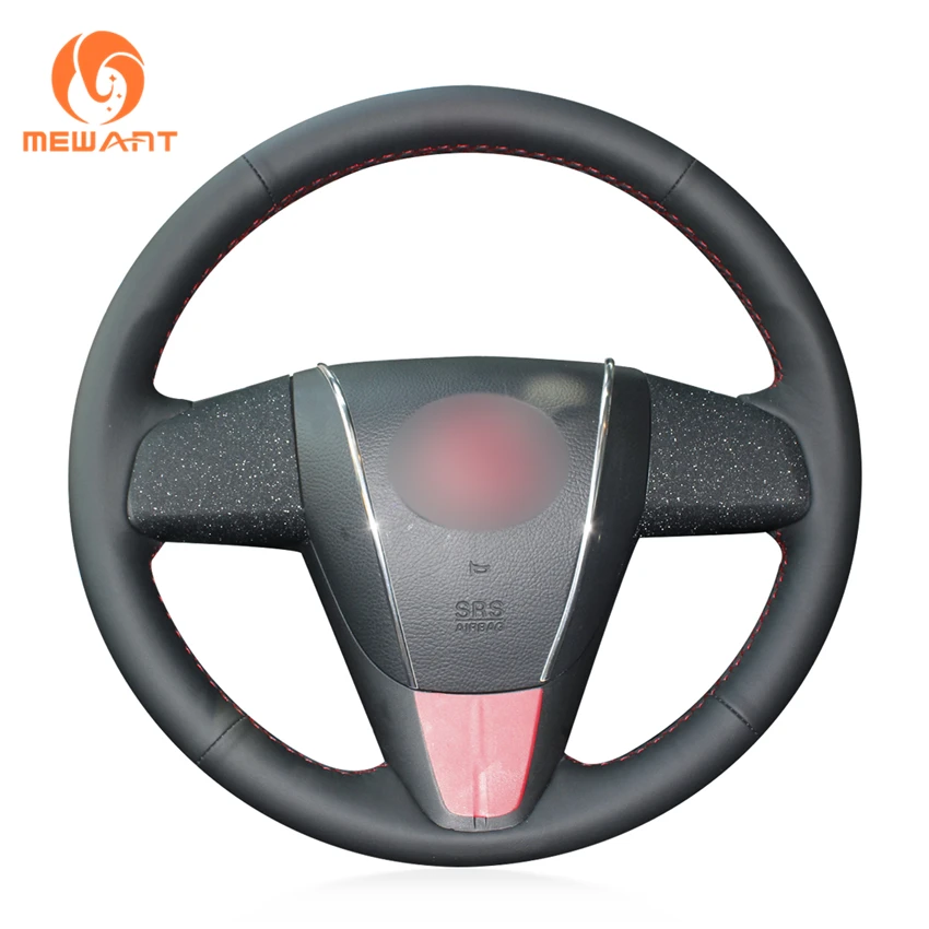 MEWANT черный чехол рулевого колеса автомобиля из натуральной кожи для Mazda 3 Axela 2010 2013