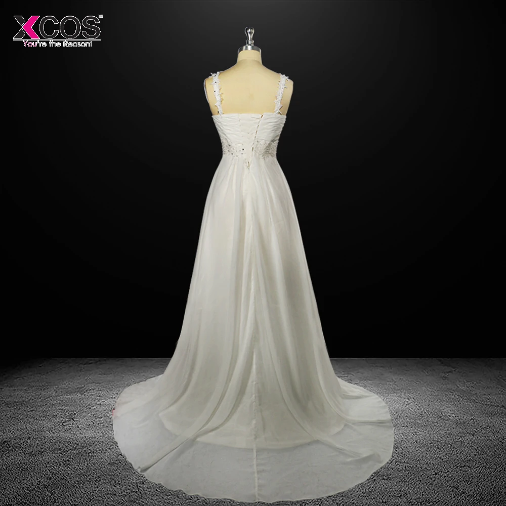 Новые акции Vestido De Novia нам Размеры 2 22 белый/слоновая кость Аппликации шифон пляж