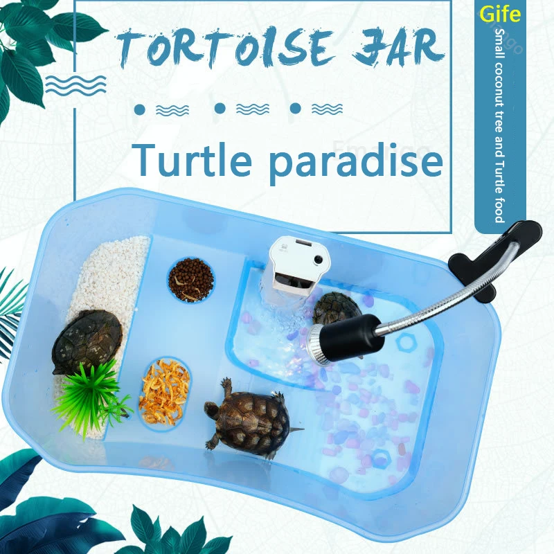 Маленький пластиковый открывающийся аквариум с подъемной платформой домашний