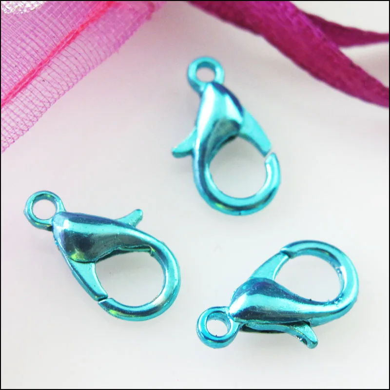 Lobster Clasps Новые 20 шт. застежки Омаров Разъемы черный красный синий розовый зеленый коричневый смешанные 7x12 мм - Цвет: Lobster Clasps
