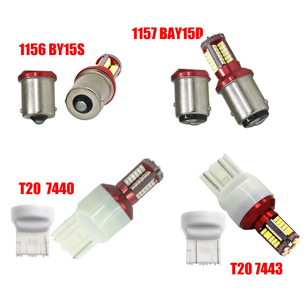Светодиодный фонарь Y 1156 BA15S 1157 BAY15D T20 W21W светодиодный светильник W21/5 Вт 7440 7443 4014 57SMD