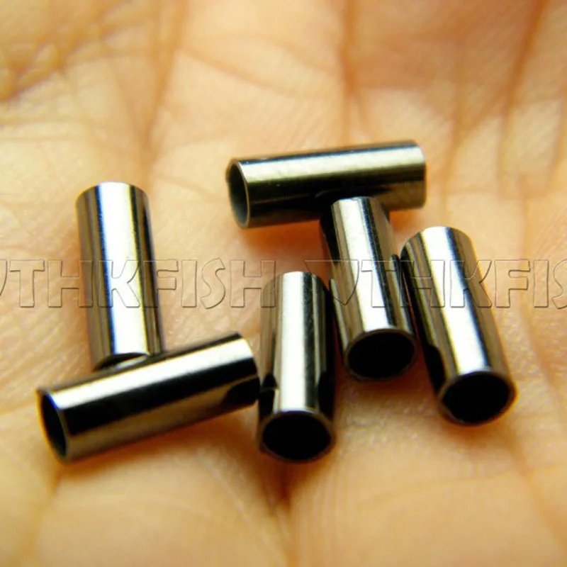 500 шт./лот Рыбалка Нержавеющая сталь лески рукавом Медь трубка рыболовные