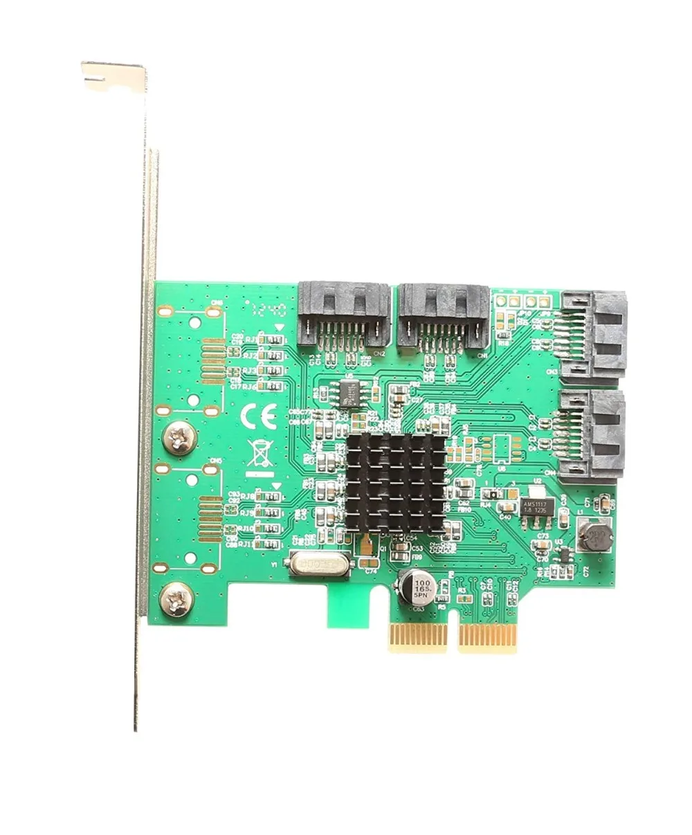 4 порта SATA III PCI e 2 0x2 не RAID жесткий диск контроллер карта Marvel 9235 чипсет плата| |