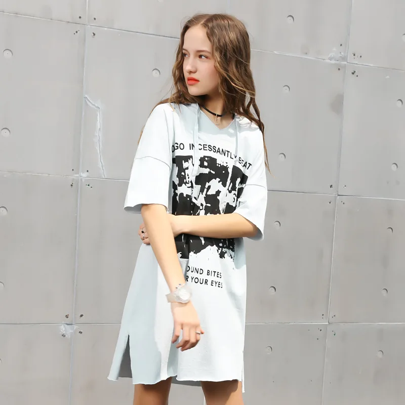 Трижды линий женской моды бренд 2019 Весна и лето новые с капюшоном Печатные