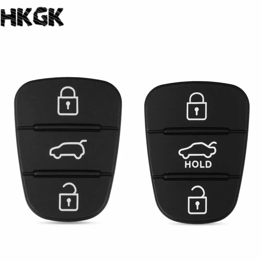 Дистанционный автомобиль 3 кнопки резиновый кнопочный коврик для hyundai для Kia K2 K5 Rio Sportage Флип-ключ