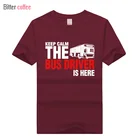 Футболка мужская с коротким рукавом, круглым вырезом и надписью автобус