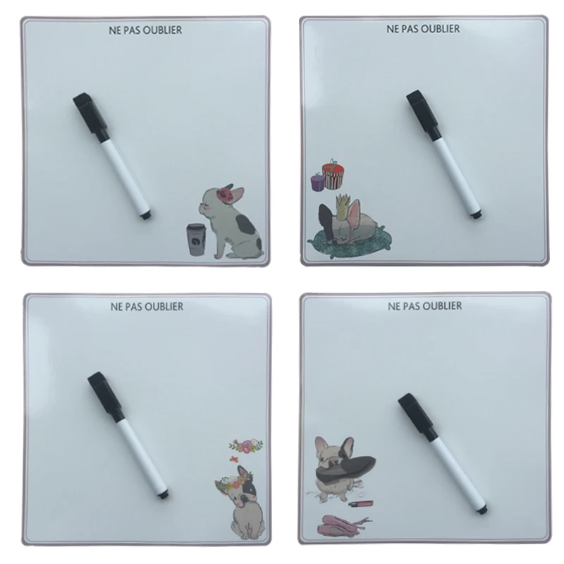 Холодные собаки печатные сухой стирать гибкие магниты на холодильник белая