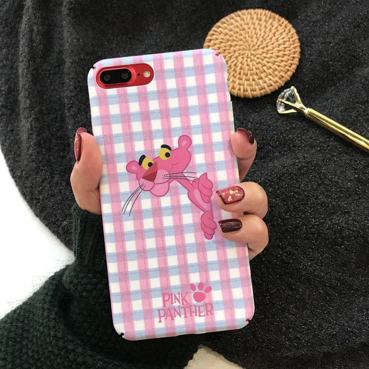 Милый мультяшный Розовый леопардовый чехол для телефона iphone 7 puls 8 8puls розовый
