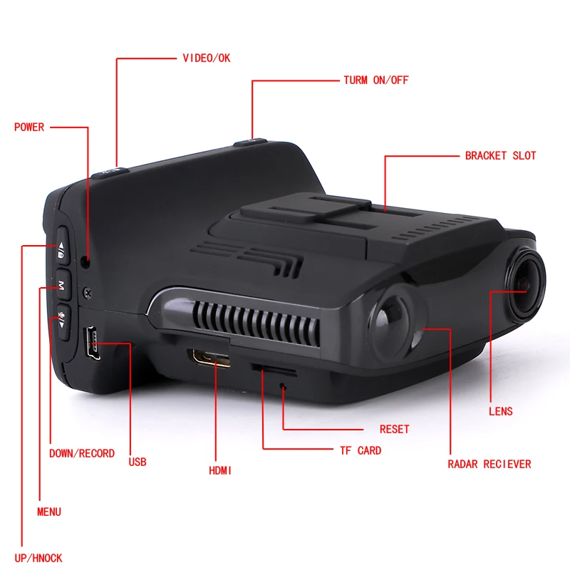 Видеорегистраторы для автомобилей Камера Антирадары тире видео Регистраторы XHD