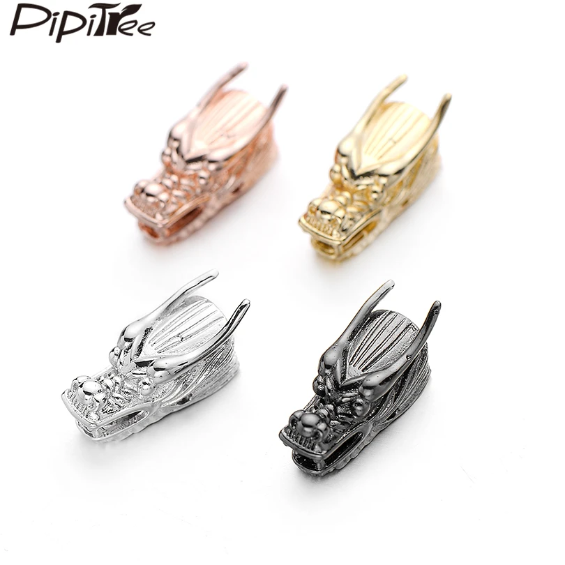 Медные бусины Pipitree 4 шт./лот сделай сам в Форме Дракона для изготовления браслетов