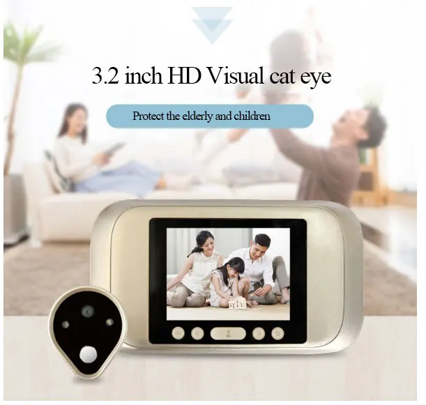 Высокое разрешение цифровой детектор движения дверные глазки камера домашний