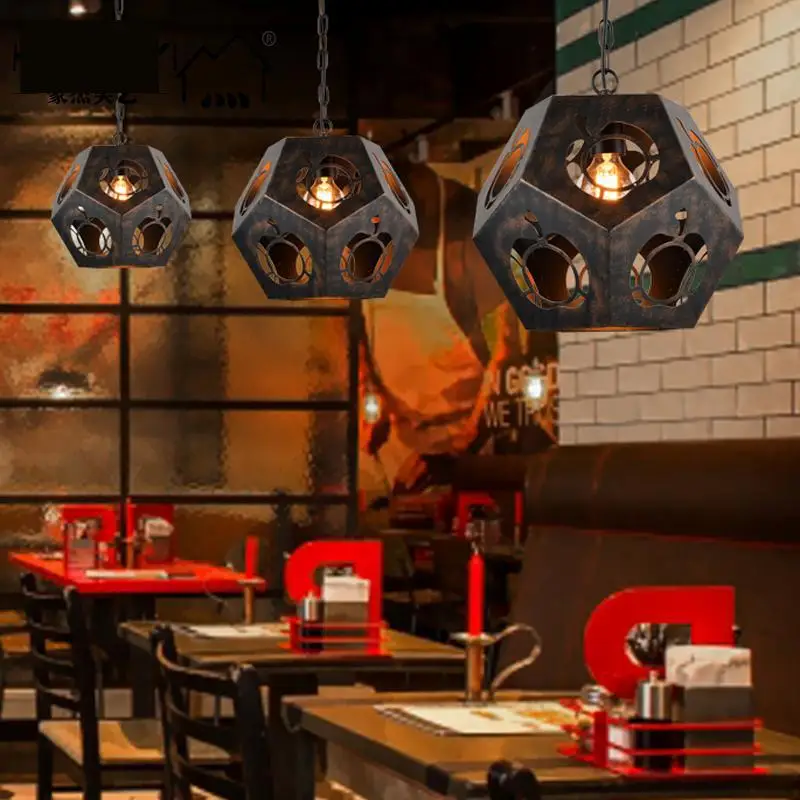 Ретро Ностальгия железа подвесной светильник Бар Ресторан Кофе Магазин American