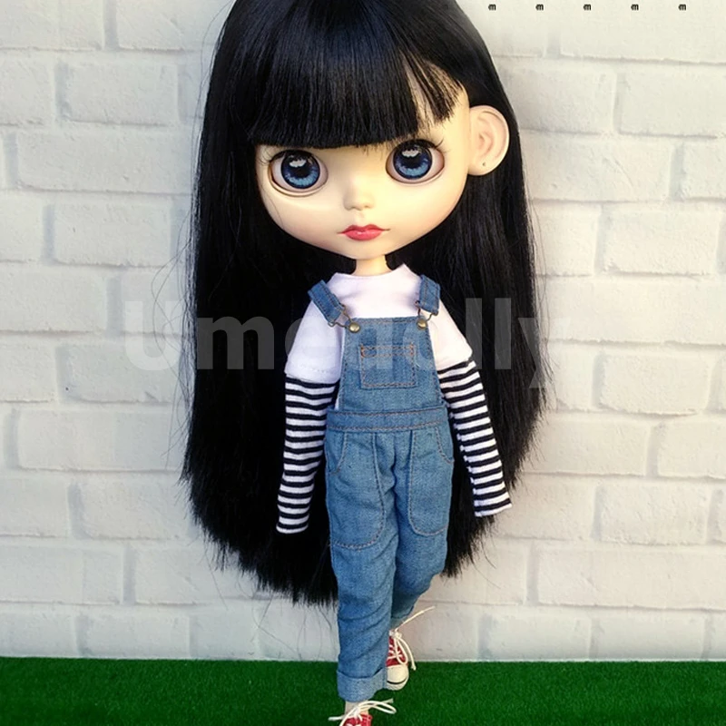 1 шт. Модная Одежда для куклы Blyth футболки Комбинезоны 1/6 BJD Azone S OB24 Барби нагрудник