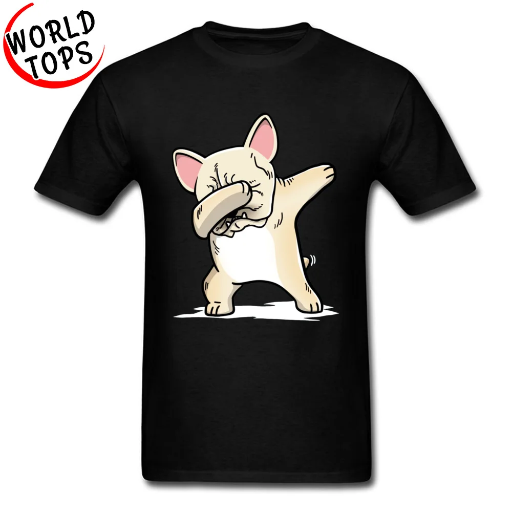 Techno Dabbing Cream футболка с изображением французского бульдога собаки Vaporwave Puggy Pitbull
